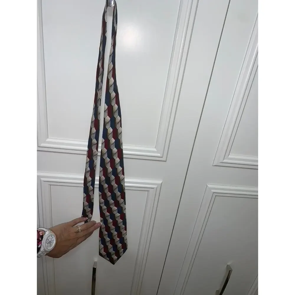Oscar de la Renta Men's‎ Geometric Silk Necktie Multicolor